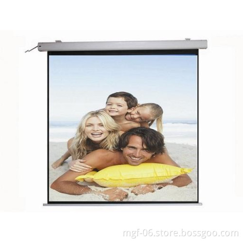 150 Inch Electric Projection Screen with aluminum case and remote control